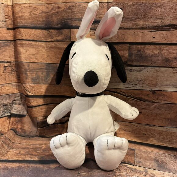 Kohl's Cares Snoopy Plush Bunny Rabbit Ears Peanuts Easter Charlie Brown Dog 12” - Picture 1 of 9